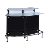 Coaster Keystone Glass Top Bar Unit Black Model 100139